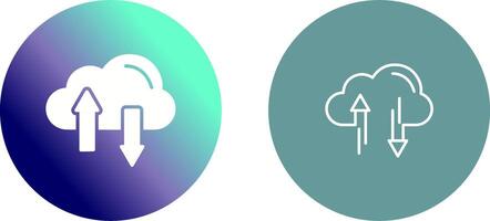 Cloud-Speicher-Icon-Design vektor