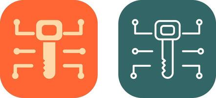 elektronisch Schlüssel Symbol Design vektor