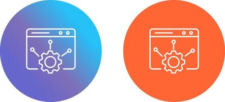 Icon-Design für Webeinstellungen vektor