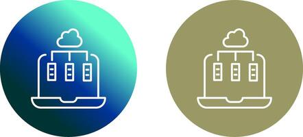 Online-Bibliothek-Icon-Design vektor