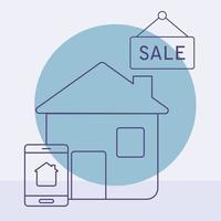 försäljning hus design vektor