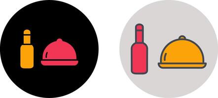 mat och öl ikon design vektor
