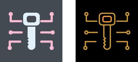 elektronisch Schlüssel Symbol Design vektor