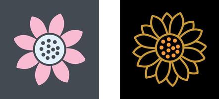 Sonnenblumen-Icon-Design vektor