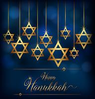 Glückliches Hannukkah mit Sternsymbol der Juden vektor