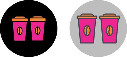 zwei Kaffee Symbol Design vektor
