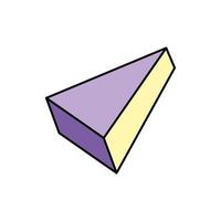 isoliertes Symbol im isometrischen Stil des Dreiecks vektor