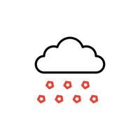 Hagel Symbol. eben einfach Element Illustration von Wetter Konzept auf Weiß Hintergrund vektor