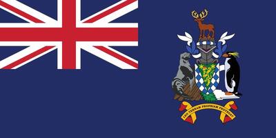 södra georgiens och södra sandwichöarnas flagga vektor