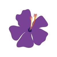 Blume natürlich von lila Farbe isolierte Symbol vektor