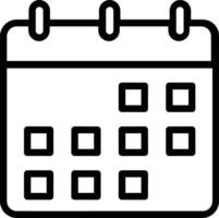 Kalender Symbol Symbol Bild zum Zeitplan oder geplanter Termin vektor