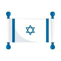 Flagge Israel patriotische isolierte Ikone vektor