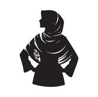 hijab stil mode stående illustration design vektor