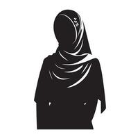 hijab stil mode stående illustration design vektor