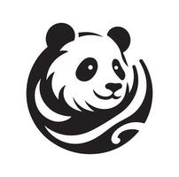 panda illustration design silhuett stil vektor