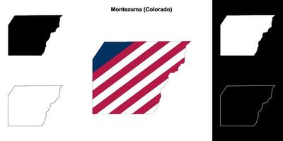 montezuma Bezirk, Colorado Gliederung Karte einstellen vektor