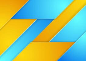 Blau und Orange abstrakt korporativ geometrisch Hintergrund vektor