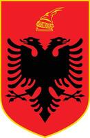 Mantel von Waffen von Albanien vektor