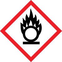 ghs 03 oxiderande piktogram vektor