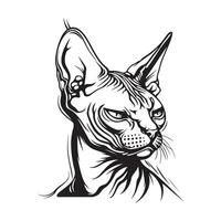 Sphinx Katze Kopf Bild, Design, Kunst, Symbole, und Grafik vektor