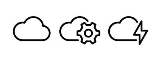 Wolke Technologien Symbole. skalierbar Grafik vektor