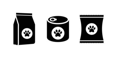 sällskapsdjur katt och hund mat väska tecken enkel ikon på de bakgrund. hund, katt utfodra paket ikon djur- mat ikon. vektor