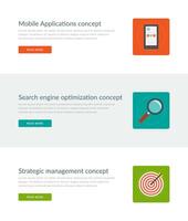 hemsida headers eller befordran banderoller mallar och platt ikoner design vektor