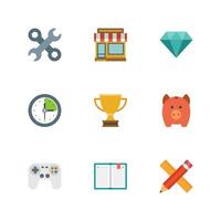platt design ikoner symboler för hemsida vektor