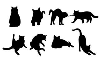 Katze Schatten 5 süß auf ein Hintergrund, Illustration. vektor