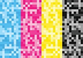 abstrakt cmyk Farben Pixel Muster Hintergrund Design vektor