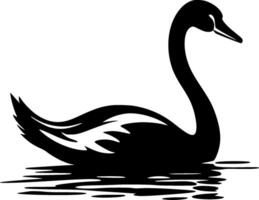 Schwan - - schwarz und Weiß isoliert Symbol - - Illustration vektor