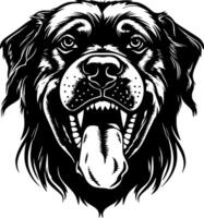 Rottweiler - - minimalistisch und eben Logo - - Illustration vektor