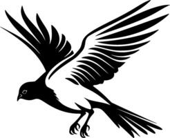 Taube - - schwarz und Weiß isoliert Symbol - - Illustration vektor