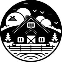 Bauernhof - - minimalistisch und eben Logo - - Illustration vektor
