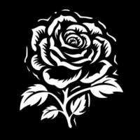Rose, schwarz und Weiß Illustration vektor