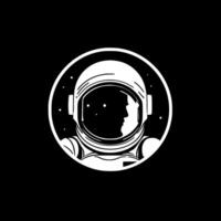 Astronaut - - schwarz und Weiß isoliert Symbol - - Illustration vektor