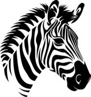 Zebra - - schwarz und Weiß isoliert Symbol - - Illustration vektor