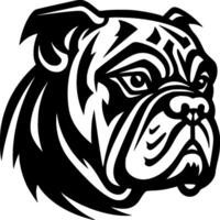 Bulldogge, schwarz und Weiß Illustration vektor