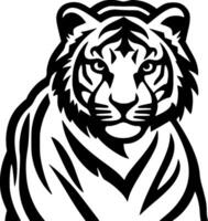 tiger - minimalistisk och platt logotyp - illustration vektor