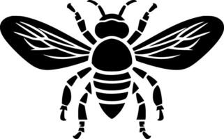 Biene - - minimalistisch und eben Logo - - Illustration vektor