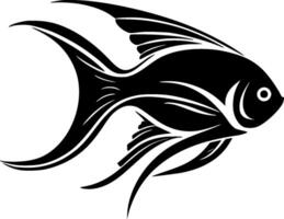 angelfish - minimalistisk och platt logotyp - illustration vektor