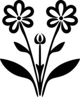 Blume - - schwarz und Weiß isoliert Symbol - - Illustration vektor