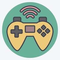 ikon gamepad. relaterad till uppkopplad spel symbol. Färg para stil. enkel design illustration vektor