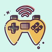 Symbol Gamepad. verbunden zu online Spiel Symbol. mb Stil. einfach Design Illustration vektor