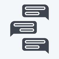 ikon chatt. relaterad till uppkopplad spel symbol. glyf stil. enkel design illustration vektor