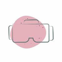 Symbol vr Brille. verbunden zu online Spiel Symbol. Farbe Stelle Stil. einfach Design Illustration vektor