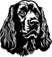 Cocker Spaniel - - minimalistisch und eben Logo - - Illustration vektor