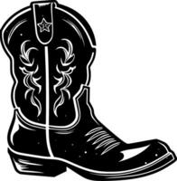 Cowboy Stiefel, minimalistisch und einfach Silhouette - - Illustration vektor