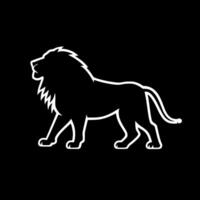 lejon - minimalistisk och platt logotyp - illustration vektor
