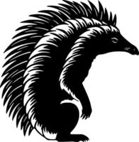 Echidna - - minimalistisch und eben Logo - - Illustration vektor